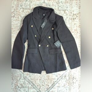 Lulu’s Black Double Breasted Blazer